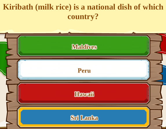Kiribath (milk rice) is a national dish of which country?