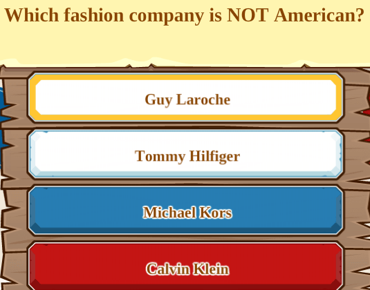Which fashion company is NOT American?