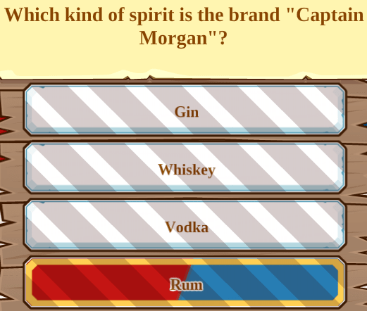 Which kind of spirit is the brand «Captain Morgan»?