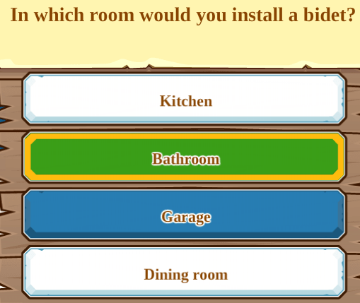 In which room would you install a bidet?