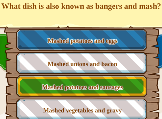 What dish is also known as bangers and mash?