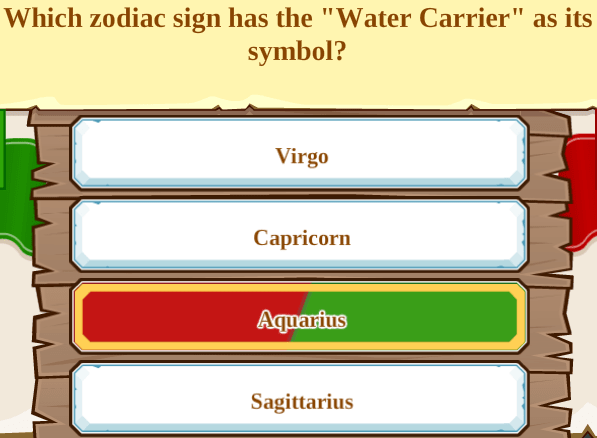 Which zodiac sign has the «Water Carrier» as its symbol?