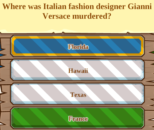 Where was Italian fashion designer Gianni Versace murdered?