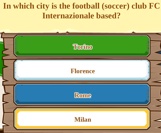 In which city is the football (soccer) club FC Internazionale based?