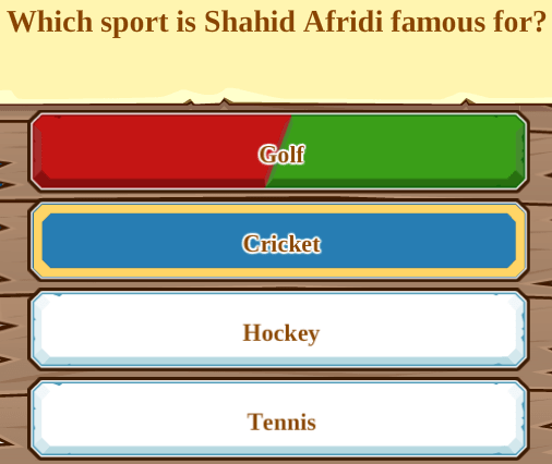 Which sport is Shahid Afridi famous for?