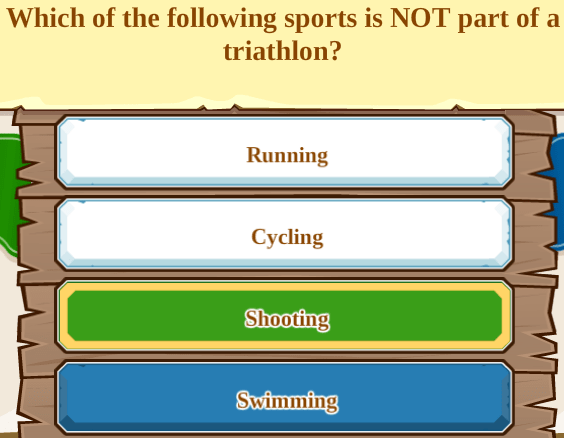 Which of the following sports is NOT part of a thiathlon?