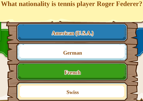 What nationality is tennis player Roger Federer?