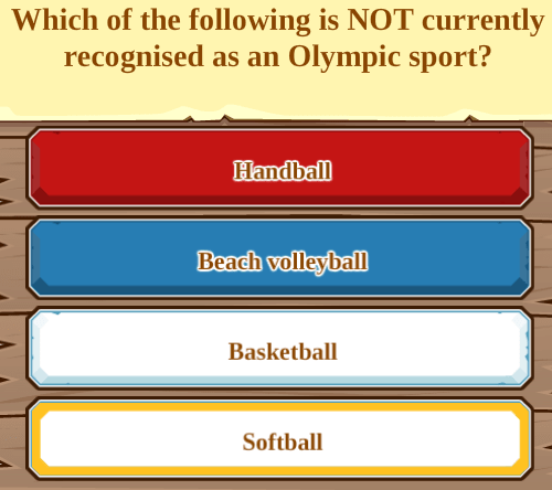 Which of the following is NOT currently recognised as an Olympic sport?
