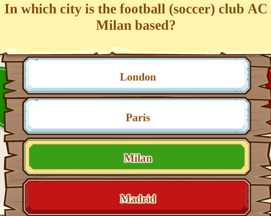 In which city is the football (soccer) club AC Milan based?