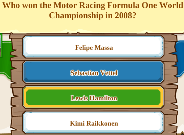 Who won the Motor Racing Formula One World Championship in 2008?