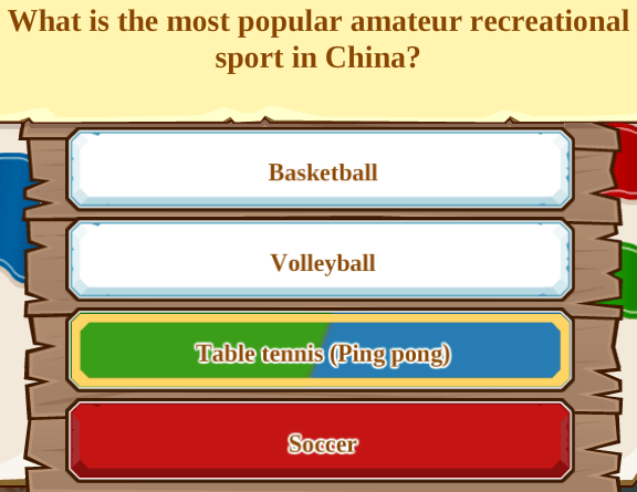 What is the most popular amateur recreational sport in China?