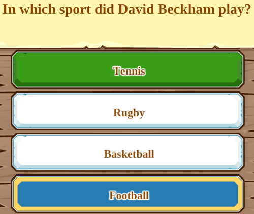In which sport did David Beckham play?