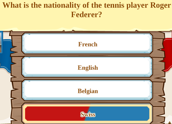What is the nationality of the tennis player Roger Federer?