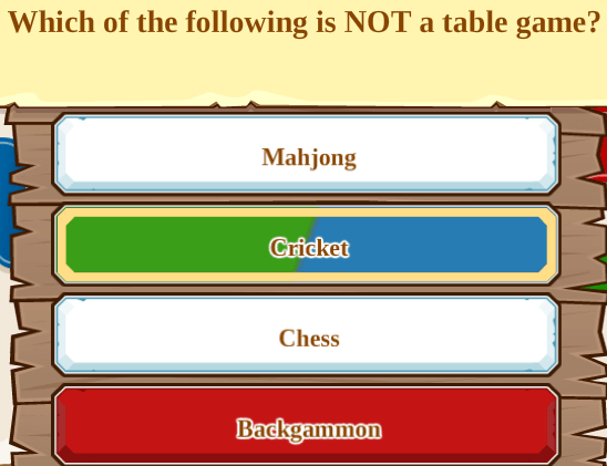 Which of the following is NOT a table game?
